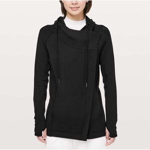 Lululemon Coast Easy Wrap Hooded Sweatshirt in Black